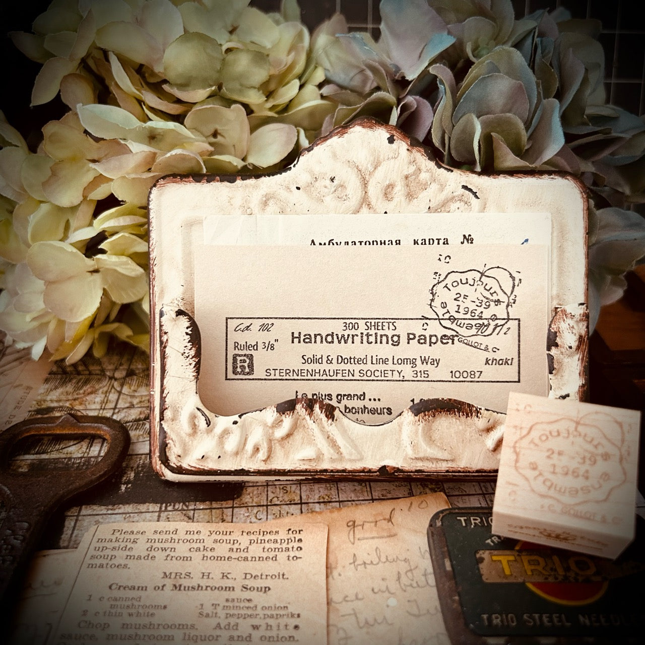 いつも一緒に 消印コラージュ