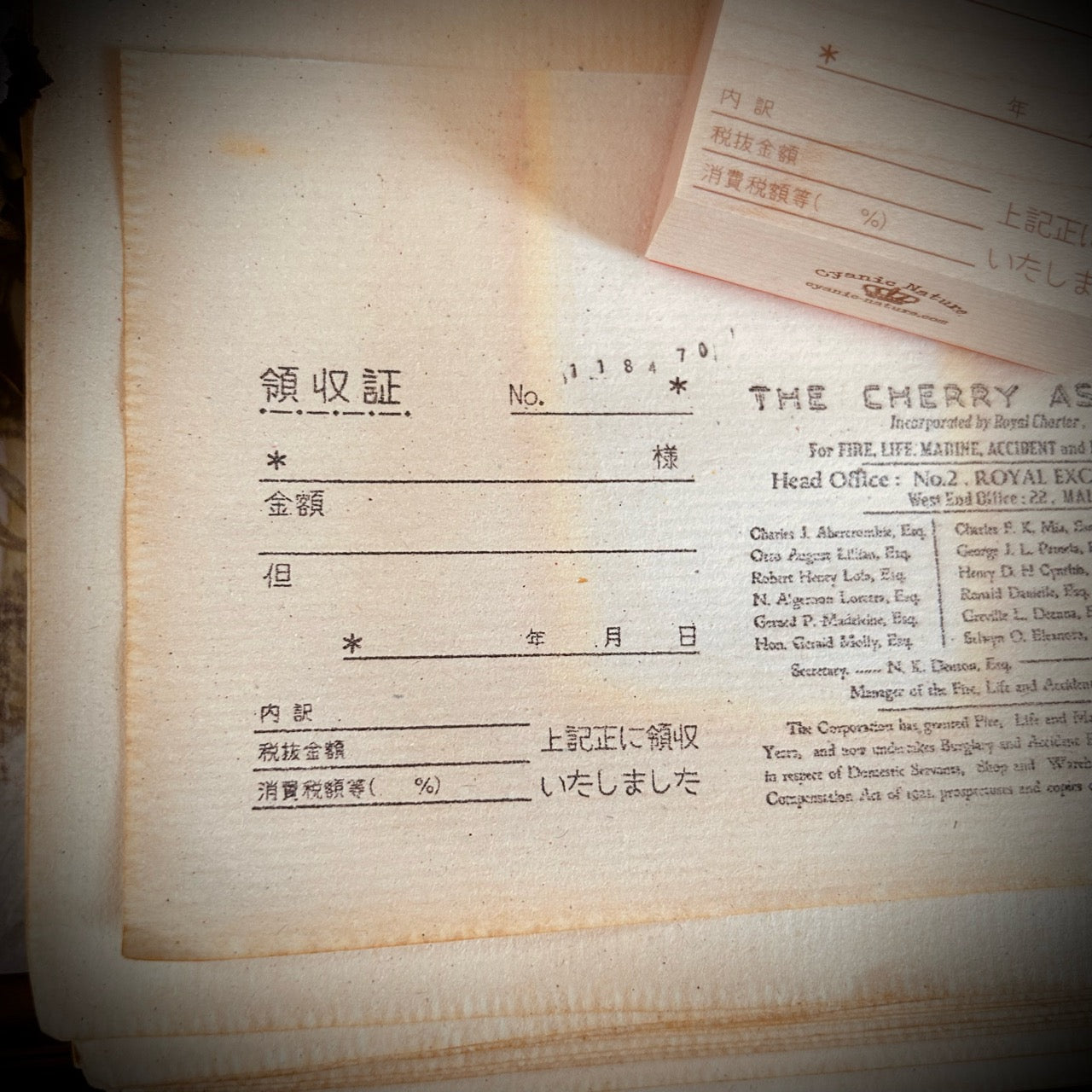 領収証 シンプル 日本語